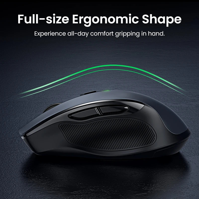 UGREEN Mouse Wireless Ergonomic Mouse 2.4GHz 4000 DPI Silent 6 Buttons For MacBook Tablet Laptop PC Mute Mice Quiet 2.4G Mouse Chewyzworld LLC