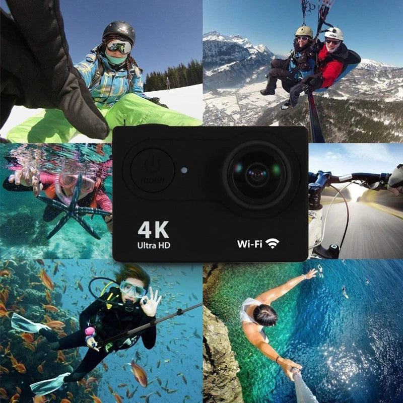 Ultra HD 4K Action Camera 1080P/30fps WiFi 2.0-inch 170D Underwater Waterproof Helmet Video Recording Cameras Go Sports Cam Pro Chewyzworld LLC