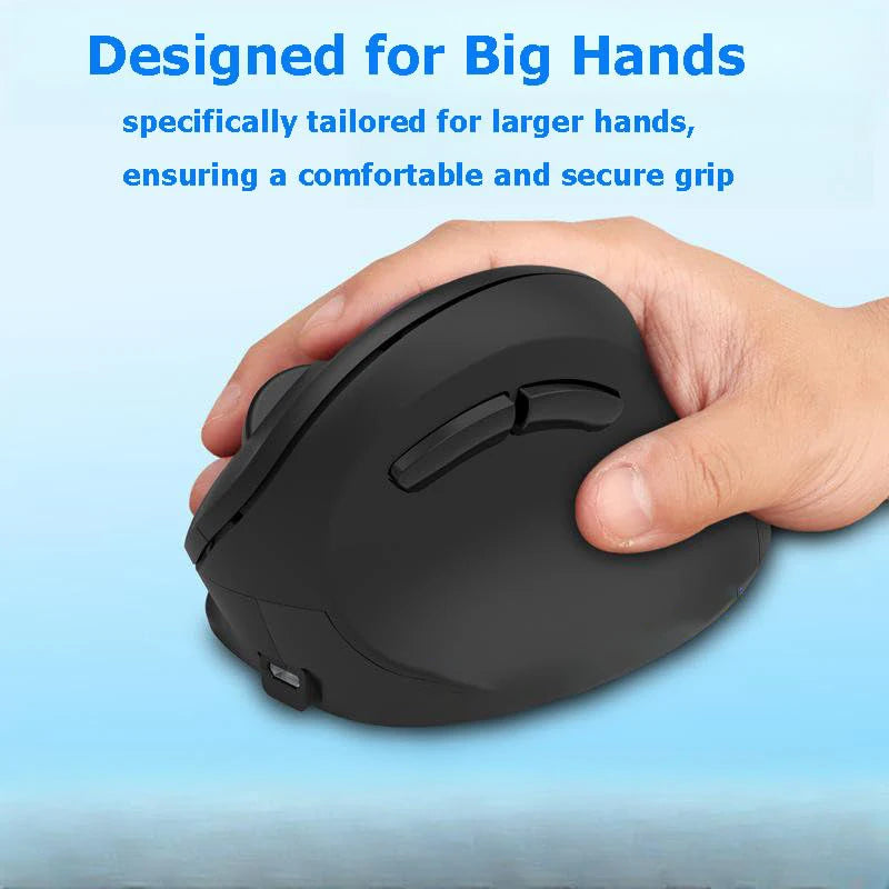 Wireless Mouse Ergonomic Vertical Mouse for Large Hands Rechargeable Big Quiet Silent Comfortable Cordless for PC Laptop Macbook Chewyzworld LLC