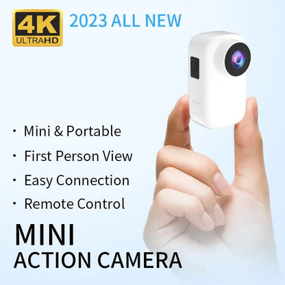 2023 New WIFI 4K HD Thumb Action Camera with Magnetic Back Clip Anti-shake Pocket Camera HD Video Driving Recorder Sports Camera Chewyzworld LLC