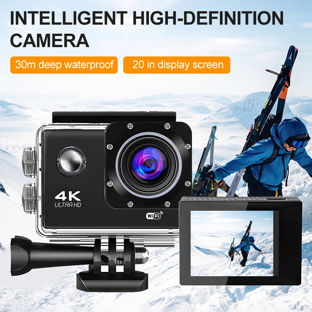 4K Action Camera 170D Underwater Video Recording Helmet Cam Waterproof 2.0-inch Screen WiFi Sports Camera DV Camcorders Recorder Chewyzworld LLC