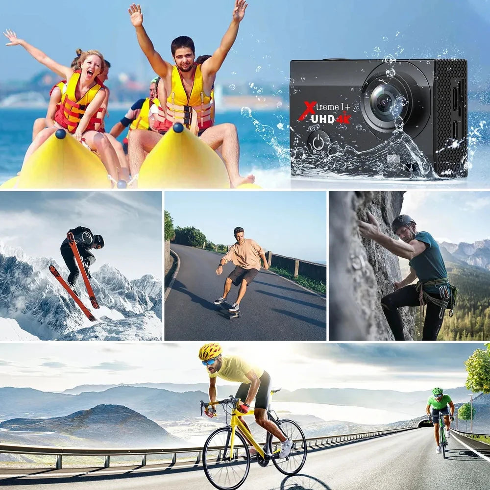 Go Pro Sports Action Camera 4K 30FPS 20MP Digital Video Camcorder 170° Wide Angle EIS  with External Microphone Remote Control Chewyzworld LLC