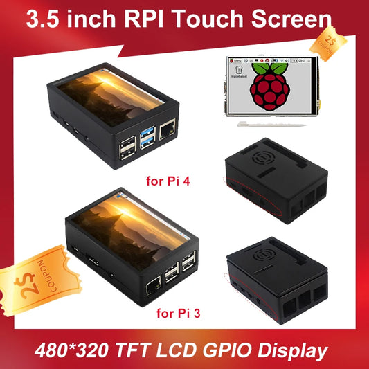 3.5 inch Raspberry Pi 3 Touch Screen TFT LCD 480*320 GPIO Display Monitor ABS Case Cooling Fan for Raspberry Pi 4 Model B 3B+ 3B Chewyzworld LLC