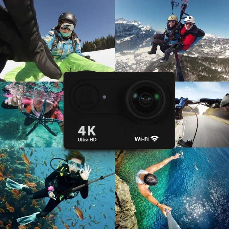 Action Camera Ultra HD 4K/30fps WiFi 2.0-inch 170D Underwater Waterproof Helmet Video Recording Cameras Sport Cam Chewyzworld LLC