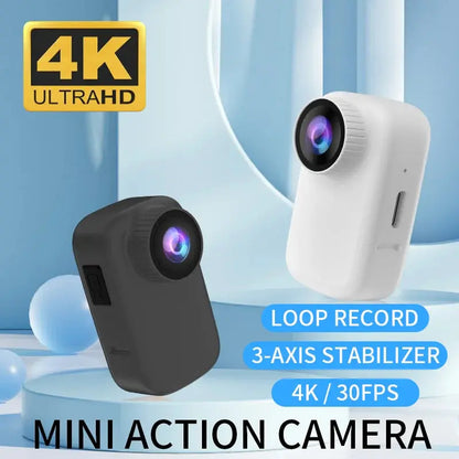 2023 New WIFI 4K HD Thumb Action Camera with Magnetic Back Clip Anti-shake Pocket Camera HD Video Driving Recorder Sports Camera Chewyzworld LLC