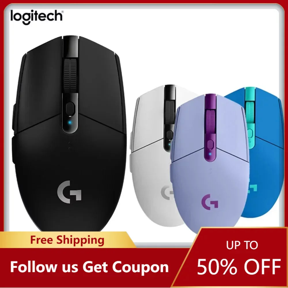 Logitech G304 G102 Wired Wireless Gaming Mouse RGB USB For PC Laptop Computer Ergonmic Mouse Gamer Mechanica Side Button Chewyzworld LLC