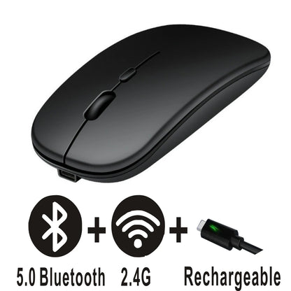 Rechargeable Bluetooth Mouse Wireless Dual Mode 5.2  Silent Computer  gaming  Ergonomic Mouse 2.4 USB for PC Laptops Chewyzworld LLC