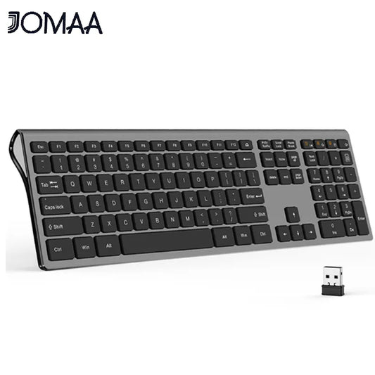 Jomaa USB Wireless Keyboard Ergonomic Scissor Design Keys Full Size Slim Office Computer Keyboard Russian/Spain/US Layout Chewyzworld LLC