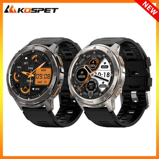 2024 Original KOSPET TANK T3 Smartwatches For Men Smart watch Women DIgital Military Sport Electronic Bluetooth Waterproof Watch Chewyzworld LLC