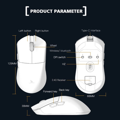 Motospeed Darmoshark M3 Bluetooth Wireless Gaming Mouse 26000DPI PAM3395 Optical Sensor Computer Office Mouse TTC For Laptop PC Chewyzworld LLC