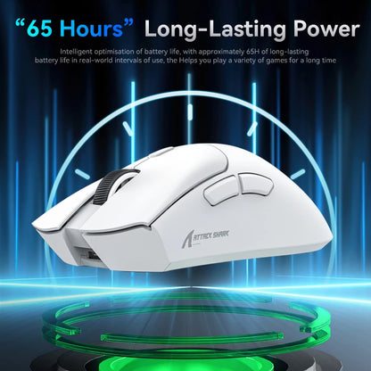 Attack Shark R1 1000Hz Bluetooth Mouse,18000dpi,PAW3311,Tri-mode Connection, Macro Gaming Mouse Chewyzworld LLC