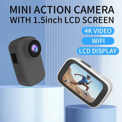 2023 New WIFI 4K HD Thumb Action Camera with Magnetic Back Clip Anti-shake Pocket Camera HD Video Driving Recorder Sports Camera Chewyzworld LLC