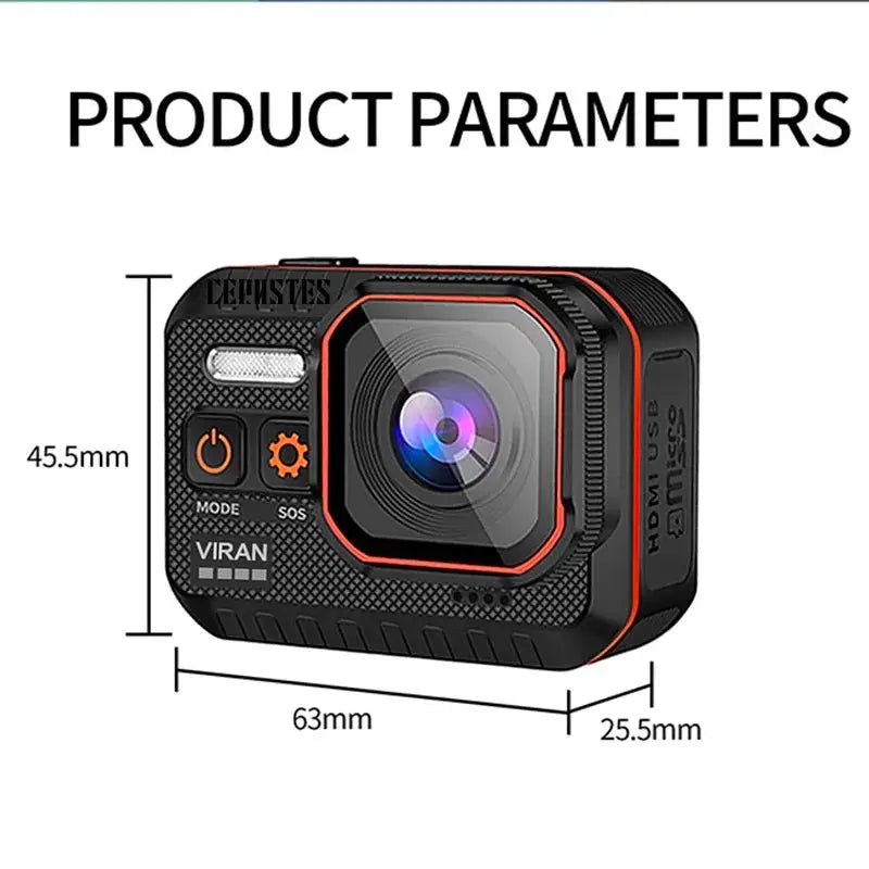 VIRAN Action Camera 4K60FPS wifi Remote Control 30m Waterproof 170° Wide Angle Action Camera Dash Cam Go Sport Camera pro Chewyzworld LLC