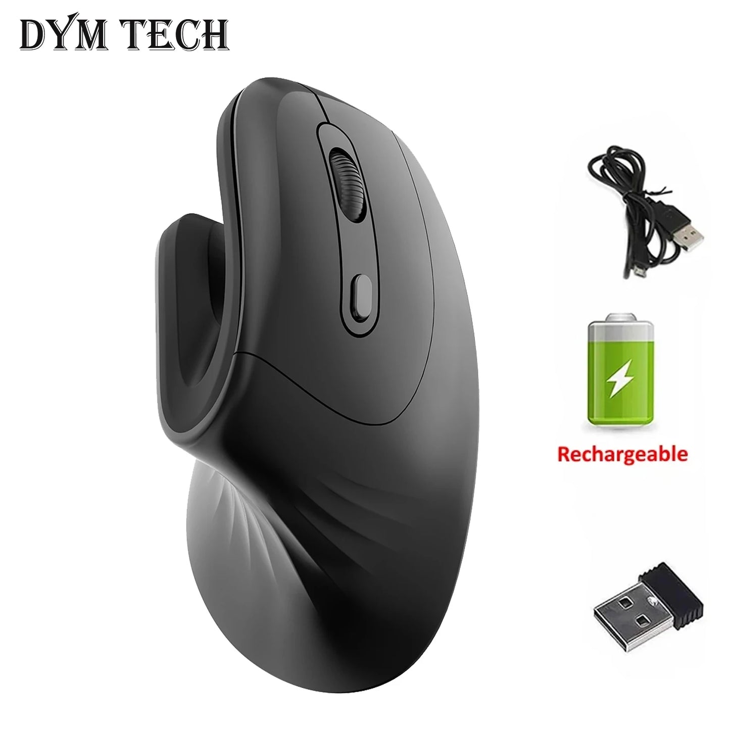 2.4GHz Wireless Ergonomic Mouse for Laptop PC Macbook Desktop Cellphone 2.4G Vertical Optical Silent Wired Adjustable DPI Mice Chewyzworld LLC