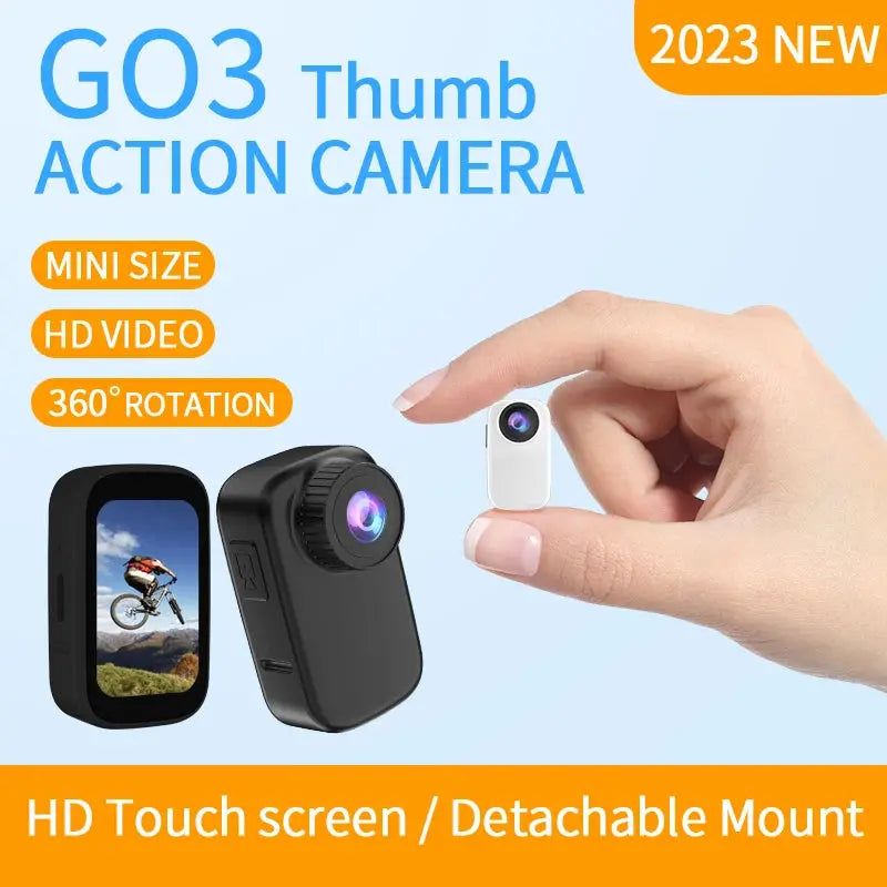 2023 New WIFI 4K HD Thumb Action Camera with Magnetic Back Clip Anti-shake Pocket Camera HD Video Driving Recorder Sports Camera Chewyzworld LLC