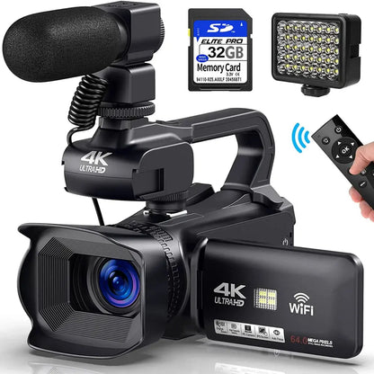 KOMERY YouTube Camcorder 4K Ultra HD camera Camcorders 64MP Streaming Camera 4.0"Touch Screen Digital Video Camera Chewyzworld LLC