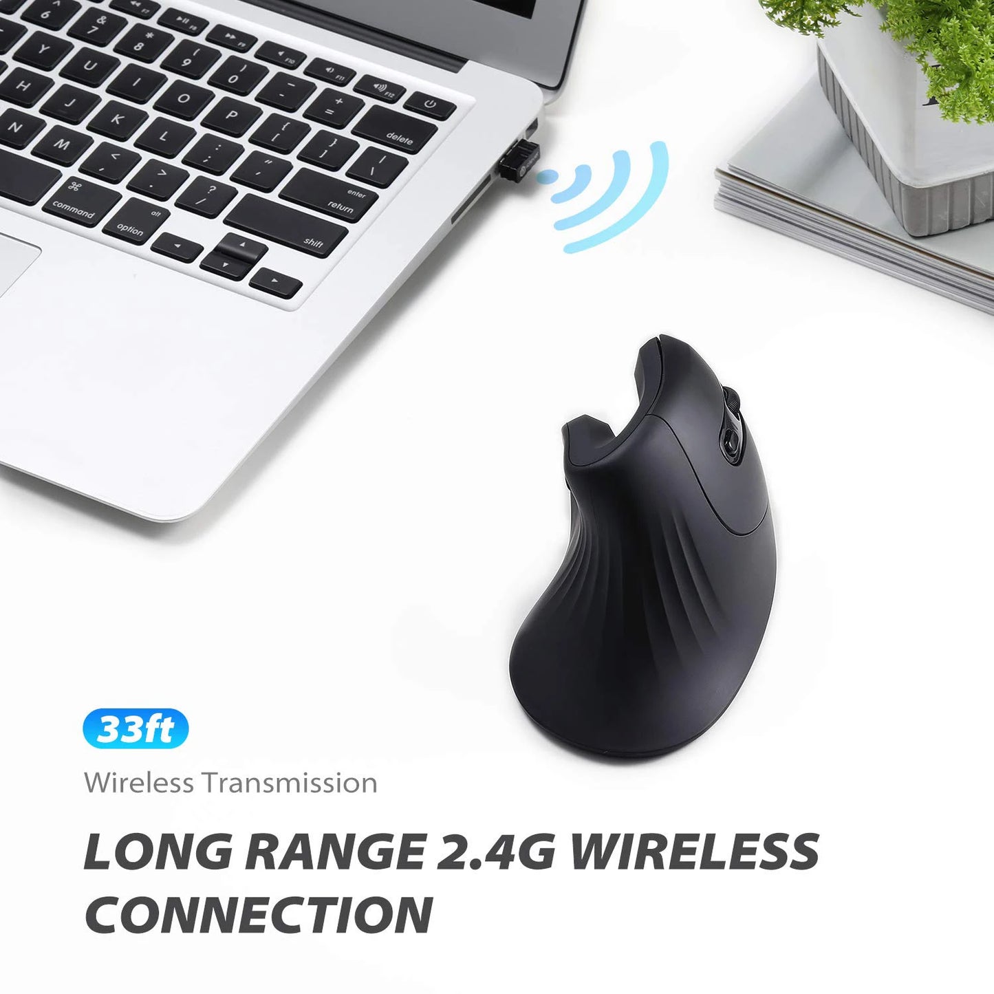 2.4GHz Wireless Ergonomic Mouse for Laptop PC Macbook Desktop Cellphone 2.4G Vertical Optical Silent Wired Adjustable DPI Mice Chewyzworld LLC