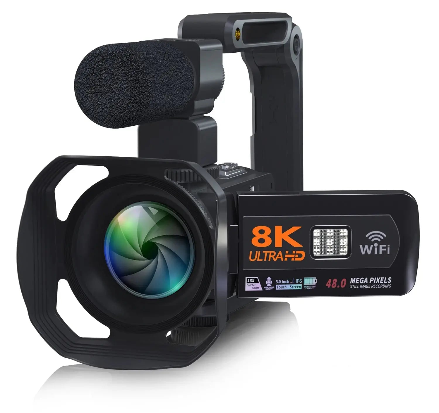 Full HD 8k Professional Video Camera 48MP WiFi Camcorder Digital 16X Zoom Streaming Auto Focus Cam Chewyzworld LLC